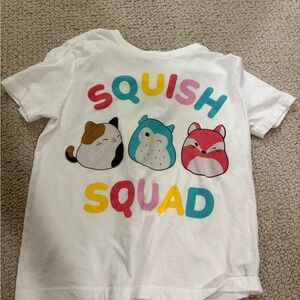 Old Navy Red and White Short Sleeve Tees with Playful Graphics